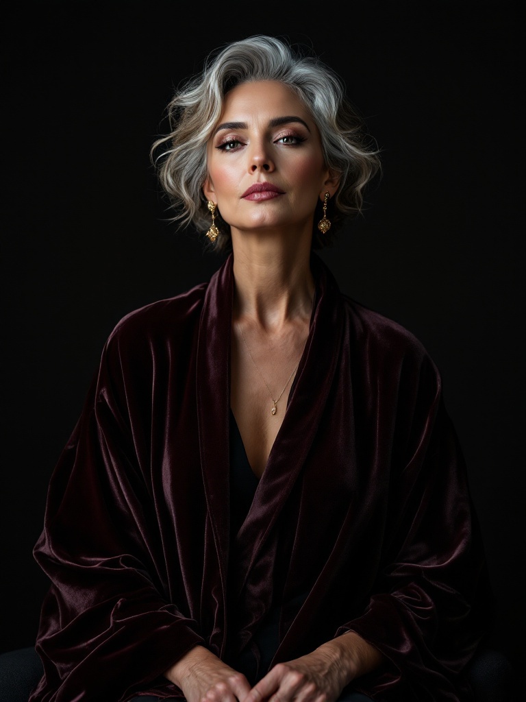 Kimono Terciopelo Borgoña